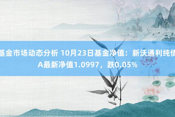   基金市场动态分析 10月23日基金净值：新沃通利纯债A最新净值1.0997，跌0.05%