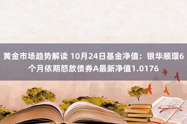   黄金市场趋势解读 10月24日基金净值：银华顺璟6个月依期怒放债券A最新净值1.0176