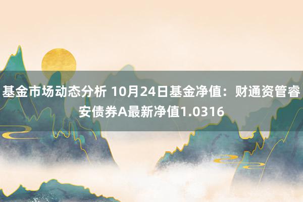   基金市场动态分析 10月24日基金净值：财通资管睿安债券A最新净值1.0316