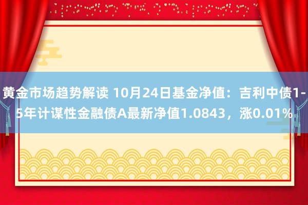   黄金市场趋势解读 10月24日基金净值：吉利中债1-5年计谋性金融债A最新净值1.0843，涨0.01%