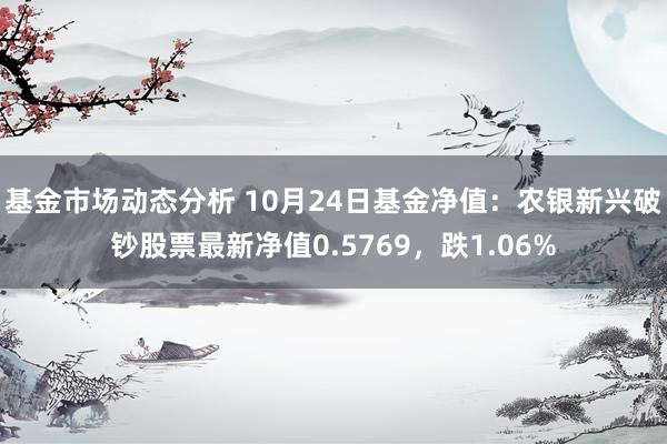   基金市场动态分析 10月24日基金净值：农银新兴破钞股票最新净值0.5769，跌1.06%