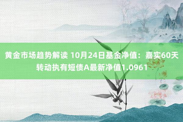   黄金市场趋势解读 10月24日基金净值：嘉实60天转动执有短债A最新净值1.0961