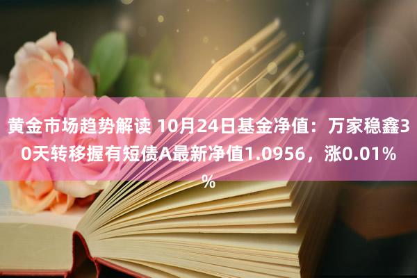   黄金市场趋势解读 10月24日基金净值：万家稳鑫30天转移握有短债A最新净值1.0956，涨0.01%