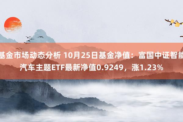   基金市场动态分析 10月25日基金净值：富国中证智能汽车主题ETF最新净值0.9249，涨1.23%