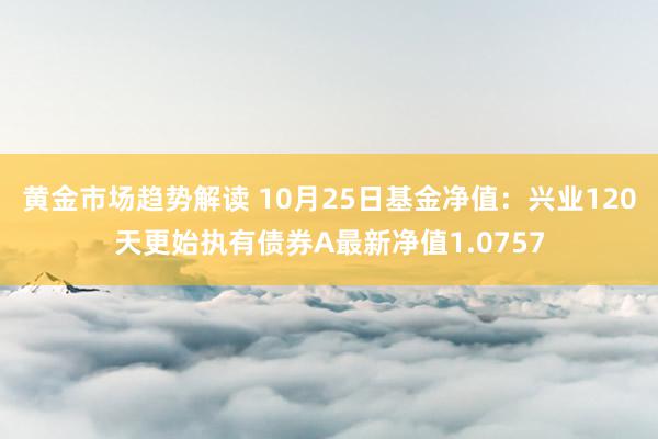   黄金市场趋势解读 10月25日基金净值：兴业120天更始执有债券A最新净值1.0757