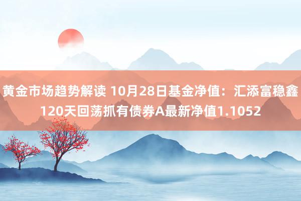   黄金市场趋势解读 10月28日基金净值：汇添富稳鑫120天回荡抓有债券A最新净值1.1052