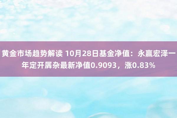   黄金市场趋势解读 10月28日基金净值：永赢宏泽一年定开羼杂最新净值0.9093，涨0.83%