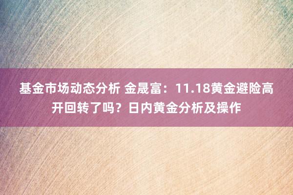 基金市场动态分析 金晟富：11.18黄金避险高开回转了吗？日内黄金分析及操作