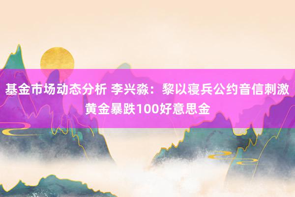   基金市场动态分析 李兴淼：黎以寝兵公约音信刺激黄金暴跌100好意思金