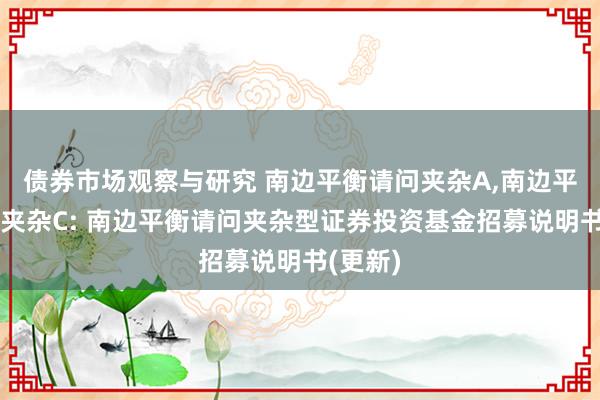 债券市场观察与研究 南边平衡请问夹杂A,南边平衡请问夹杂C: