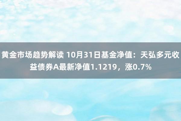 黄金市场趋势解读 10月31日基金净值：天弘多元收益债券A最新净值1.1219，涨0.7%