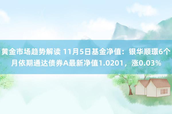 黄金市场趋势解读 11月5日基金净值：银华顺璟6个月依期通达