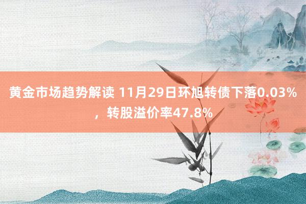 黄金市场趋势解读 11月29日环旭转债下落0.03%，转股溢价率47.8%