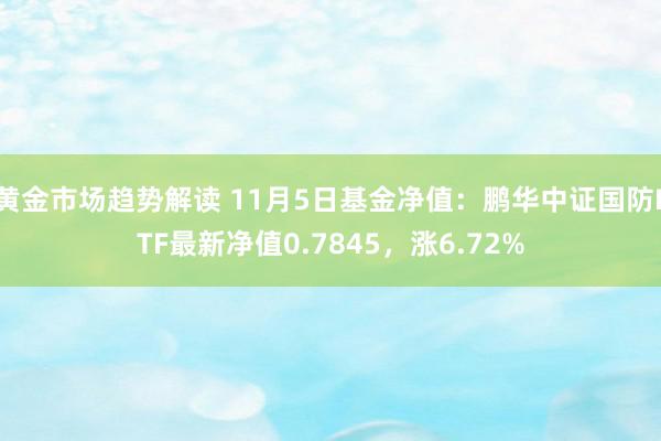 黄金市场趋势解读 11月5日基金净值：鹏华中证国防ETF最新净值0.7845，涨6.72%