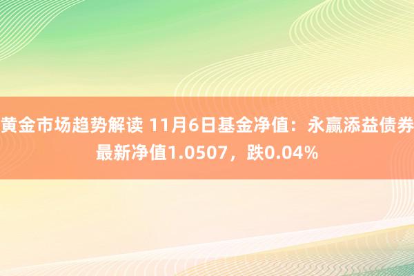 黄金市场趋势解读 11月6日基金净值：永赢添益债券最新净值1.0507，跌0.04%