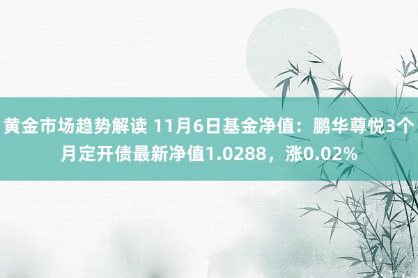 黄金市场趋势解读 11月6日基金净值：鹏华尊悦3个月定开债最新净值1.0288，涨0.02%