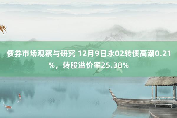 债券市场观察与研究 12月9日永02转债高潮0.21%，转股溢价率25.38%