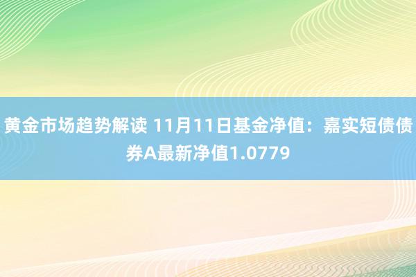 黄金市场趋势解读 11月11日基金净值：嘉实短债债券A最新净值1.0779