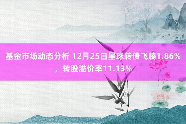 基金市场动态分析 12月25日星球转债飞腾1.86%，转股溢