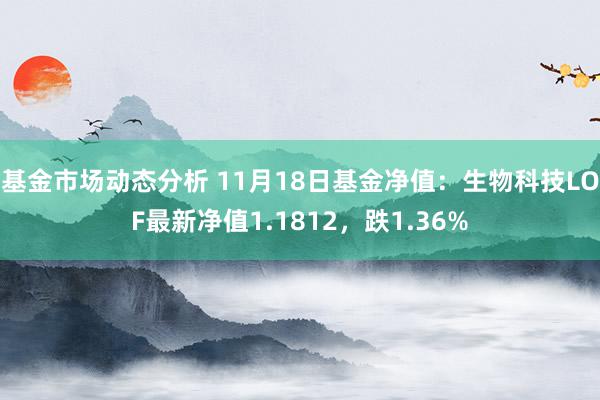   基金市场动态分析 11月18日基金净值：生物科技LOF最新净值1.1812，跌1.36%