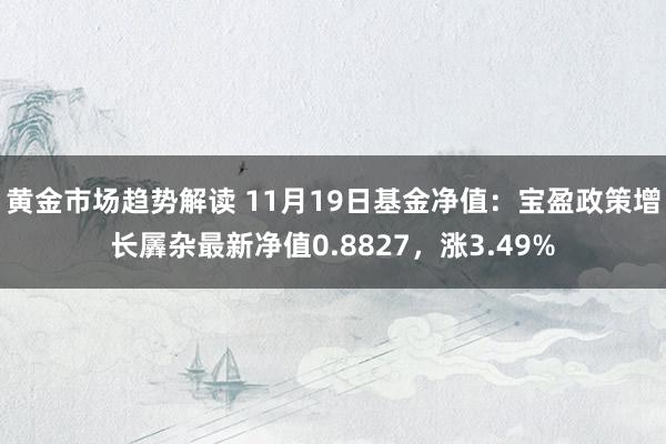 黄金市场趋势解读 11月19日基金净值：宝盈政策增长羼杂最新