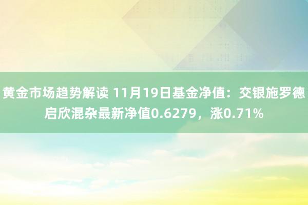   黄金市场趋势解读 11月19日基金净值：交银施罗德启欣混杂最新净值0.6279，涨0.71%