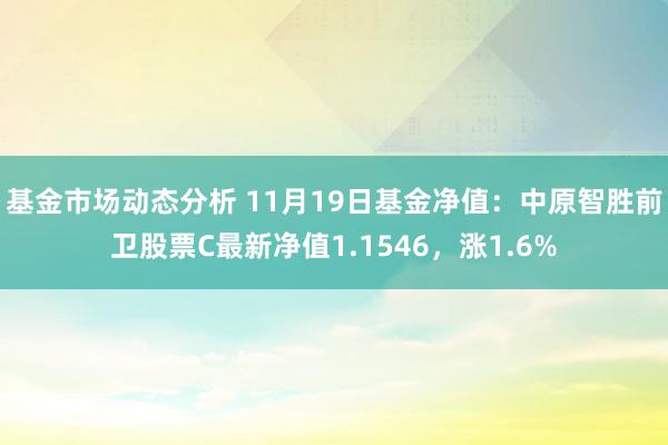 基金市场动态分析 11月19日基金净值：中原智胜前卫股票C最