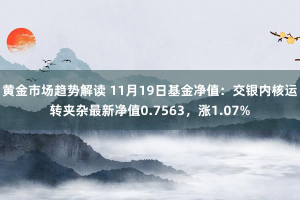 黄金市场趋势解读 11月19日基金净值：交银内核运转夹杂最新