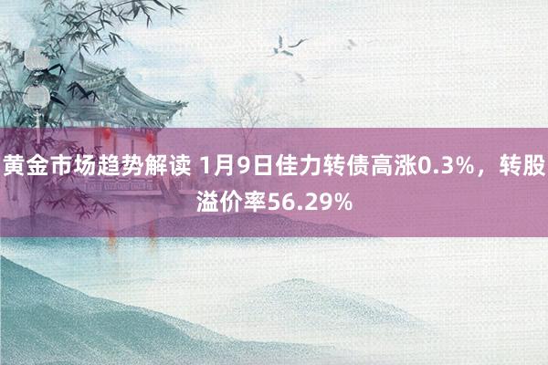   黄金市场趋势解读 1月9日佳力转债高涨0.3%，转股溢价率56.29%