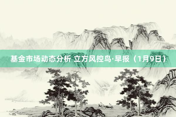   基金市场动态分析 立方风控鸟·早报（1月9日）